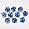 Faceted Glass Rhinestone Charms RGLA-F055-10x10-001BB-1