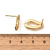 Brass Stud Earrings KK-K294-30G-2