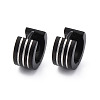 304 Stainless Steel Polishing effect Hoop Earrings EJEW-M001-13EB-6