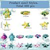 100Pcs 10 Colors Synthetic Turquoise Beads G-YW0002-01A-3
