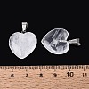 Heart Natural Crystal Pendants G-Q438-15-4