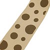 Tan and Camel Dots Printed Grosgrain Ribbon for Hairbow DIY Party Decoration X-SRIB-A010-25mm-06-1
