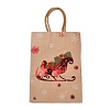 Christmas Theme Hot Stamping Rectangle Paper Bags LS-CARB-F011-02D-2
