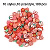 100Pcs 10 Styles Handmade Polymer Clay Beads CLAY-FP0001-19-2