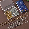 10Pcs 2 Colors 304 Stainless Steel Singapore Chain Necklace Making AJEW-SC0003-99-7