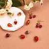 18Pcs Mixed Enamel Fruits Charms Pendant Imitation Fruit Charm Colorful Alloy Enamel Pendant for Jewelry Necklace Bracelet Earring Making Crafts JX186A-4