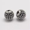 Brass Micro Pave Cubic Zirconia Beads ZIRC-E110-06P-1