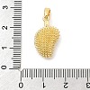 Rack Plating Leaf Brass Resin Pendants KK-S407-07G-3