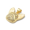 Brass Micro Pave Clear Cubic Zirconia Pendants KK-A221-25A-G-2