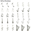 50Pcs 10 Styles Tibetan Style Zinc Alloy Pendants FIND-YW0005-12-2