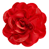 Flower Polyester Brooches JEWB-WH0001-47P-02-1