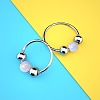 316L Surgical Stainless Steel & Round Synthetic Opal Hoop Cartilage Earrings WG5E20C-09-1