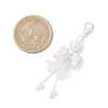 Frosted Acrylic & Glass Pearl Beads Pendant Decorations HJEW-JM03488-02-3