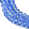 Transparent Electroplate Glass Beads Strands EGLA-A039-T2mm-L07-3