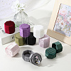 Velvet Cover Plastic Couple Ring Box VBOX-WH20003-001A-7