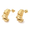 Ion Plating(IP) 304 Stainless Steel Twist Stud Earrings EJEW-Z022-14G-1