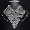 Alloy Full Crystal Rhinestone Multi-Layer Chest Chain Sexy Bikini Body Chains for Beach Party WG852A1-02-1