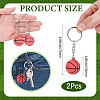 2Pcs Plastic Keychains KEYC-SP00008-2