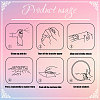 Waterproof Reflective Plastic Mirror Stickers DIY-WH0667-002-4