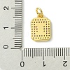 Rack Plating Brass Micro Pave Clear Cubic Zirconia Charms KK-G501-01I-G-3