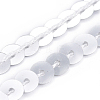 Plastic Paillette/Sequins Chain Rolls LS-PVC-WH0005-01I-1