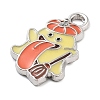 Halloween Theme Alloy Enamel Pendants PALLOY-S033-01G-2