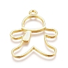 Zinc Alloy Open Back Bezel Pendants X-PALLOY-E564-80G-2
