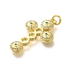 Brass Micro Pave Clear Cubic Zirconia Pendants KK-M297-07G-2