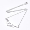 Non-Tarnish 201 Stainless Steel Pendant Necklaces NJEW-T009-JN077-1-40-2