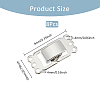 8Pcs Brass Fold Over Clasps FIND-FH0009-95B-2