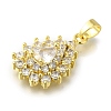 Rack Plating Brass Micro Pave Cubic Zirconia Pendant KK-H485-39G-3