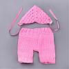 Christmas Style Handmade Crochet Baby Beanie Costume AJEW-R030-40-2