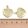 Rack Plating Brass Micro Pave Clear Cubic Zirconia Pendants KK-K341-52A-G-3