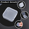 Rectangle Plastic Organizer Storage Boxes with 30Pcs Mini Square Nail Art Small Items Cases CON-PA0001-09-6