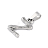 Non-Tarnish 304 Stainless Steel Pendants STAS-F235-01P-Z-2