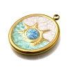 304 Stainless Steel Enamel Pendants STAS-Z163-21G-08-2