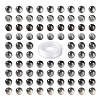 100Pcs 8mm Natural Hawk's Eye Round Beads DIY-LS0002-25-2