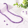 1 Strand Natural Amethyst Round Bead Strands G-TA0002-47-5
