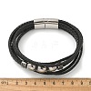 Braided Microfiber Leather Multi-strand Bracelets BJEW-Q010-01A-5