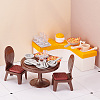 CRASPIRE 2 Style 2 Style Plastic Dollhouse Kitchen & Bathroom Accessories Set AJEW-CP0005-34-6