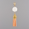 Faux Suede Tassel Big Pendants HJEW-JM00387-02-1