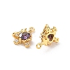 Brass Micro Pave Cubic Zirconia Pendants KK-D504-26B-G-2