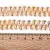 Electroplate Transparent Glass Beads Strands EGLA-N057-01A-05-4