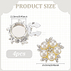 4Pcs Alloy Imitation Pearl Cufflinks BUTT-ME0001-03-2