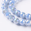 Electroplate Glass Beads Strands EGLA-T020-10-C02-3