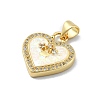 Brass Micro Pave Clear Cubic Zirconia Pendants KK-A221-19E-G-2