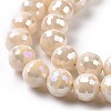 Electroplate Glass Beads Strands GLAA-E036-14A-4