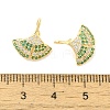 Brass Micro Pave Cubic Zirconia Peg Bails Pendants KK-Z073-33G-3