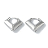 Rhombus Brass Micro Pave Cubic Zirconia Stud Earrings for Women EJEW-H006-03P-1