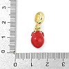 Brass Enamel Fruit European Dangle Charms KK-Z090-08G-05-3